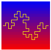 Second Iteration in Minkowski Curve