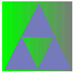 Second Iteration in Sierpinski Gasket