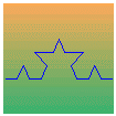 Second Iteration in Von Koch Curve