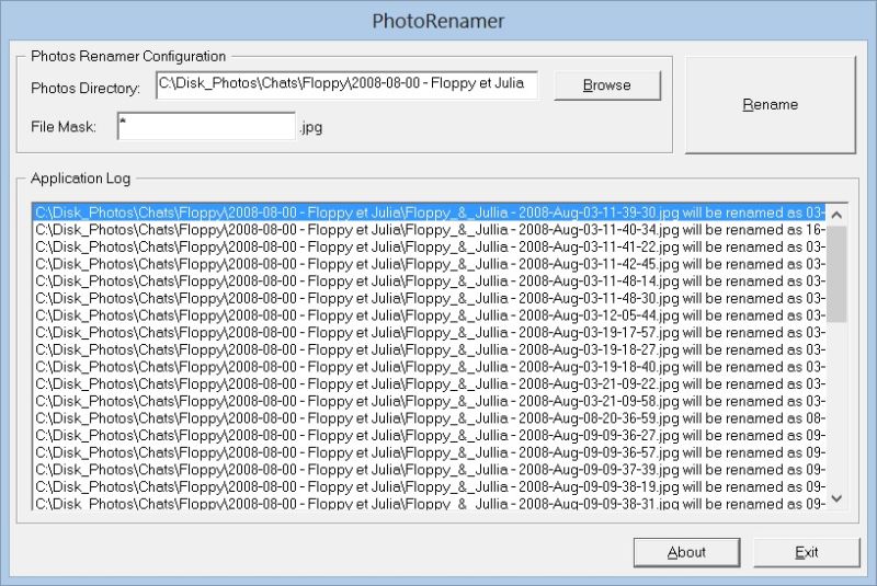 PhotoRenamer 1.1