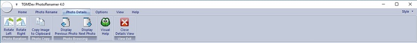 PhotoRenamer 4.1 Ribbon